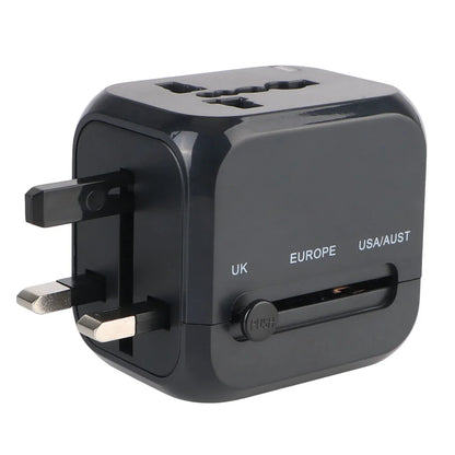 Universal Travel Adapter with USB & Type-C – US / UK / EU / AU Plugs