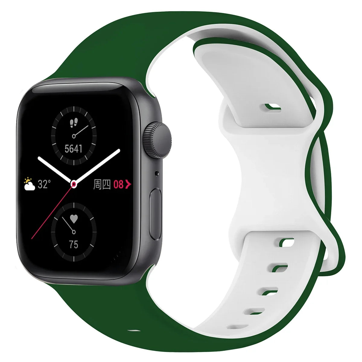 Two-Tone Sports Silicone Strap For Apple Watch