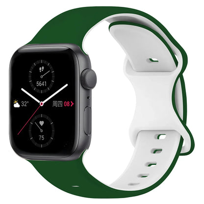 Two-Tone Sports Silicone Strap For Apple Watch