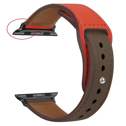 Genuine Leather Apple Watch Band – Premium Strap for Series 3–9, Ultra & SE