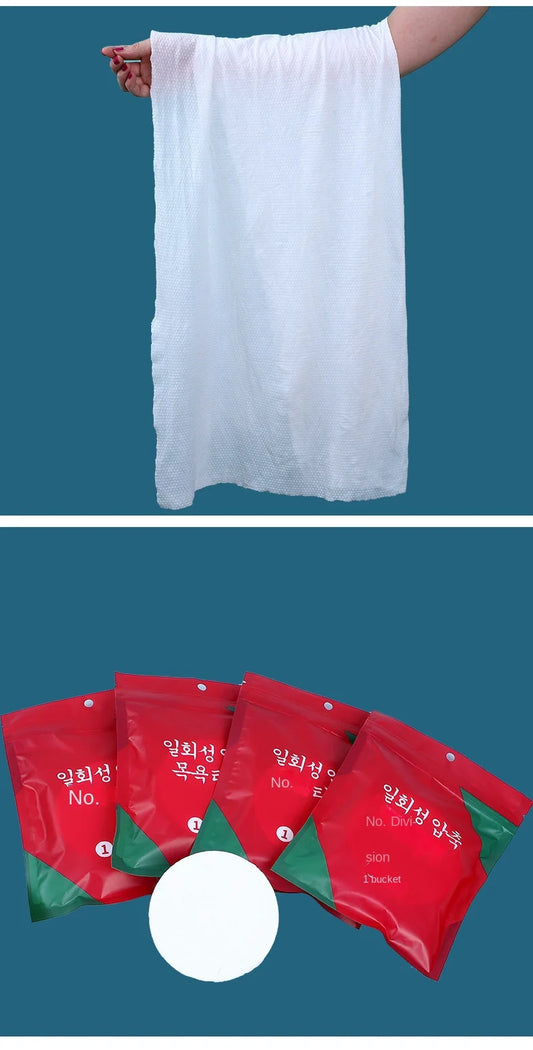Disposable Compressed Cotton Bath Towel for Travel & Hotel – Large Size 70×140cm
