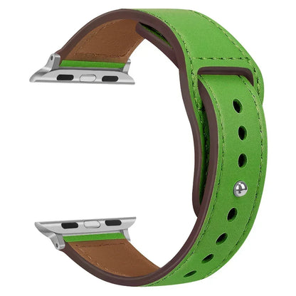Genuine Leather Apple Watch Band – Premium Strap for Series 3–9, Ultra & SE