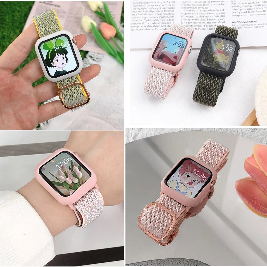 Nylon Strap for Apple watch band 44mm 45mm 41mm 40mm 49mm 42mm accessories bracelet  iwatch series 8 7 SE 6 5 4 3