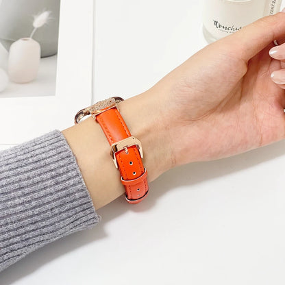 Diamond Leather Strap For Apple Watch