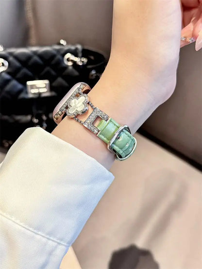 Clover fine diamond versatile pattern compatible with iWatch Apple strap 38mm 40mm 41mm 42mm 44mm 45mm 49mm