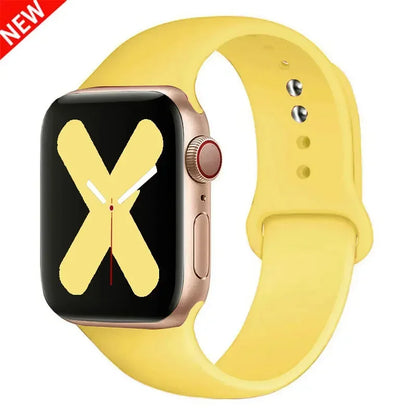 Silicone strap For Apple Watch band 44mm 40mm 45mm 41mm 42mm 38mm correa bracelet iWatch series 9 8 7 6 5 4 3 SE ultra 2 49mm