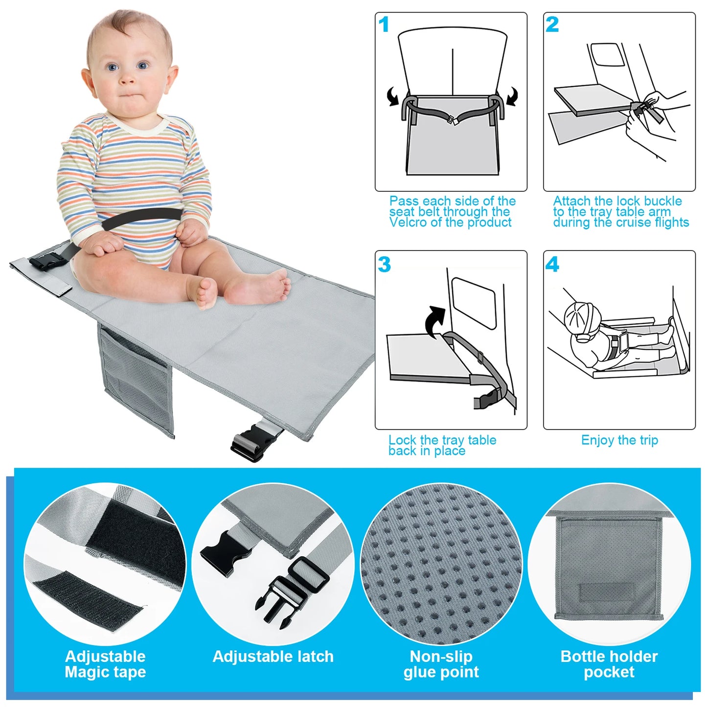 Comfortable Flights for Kids – Airplane Bed Extender