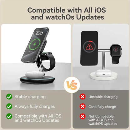Magnetic 3 in 1 Wireless Charger Stand