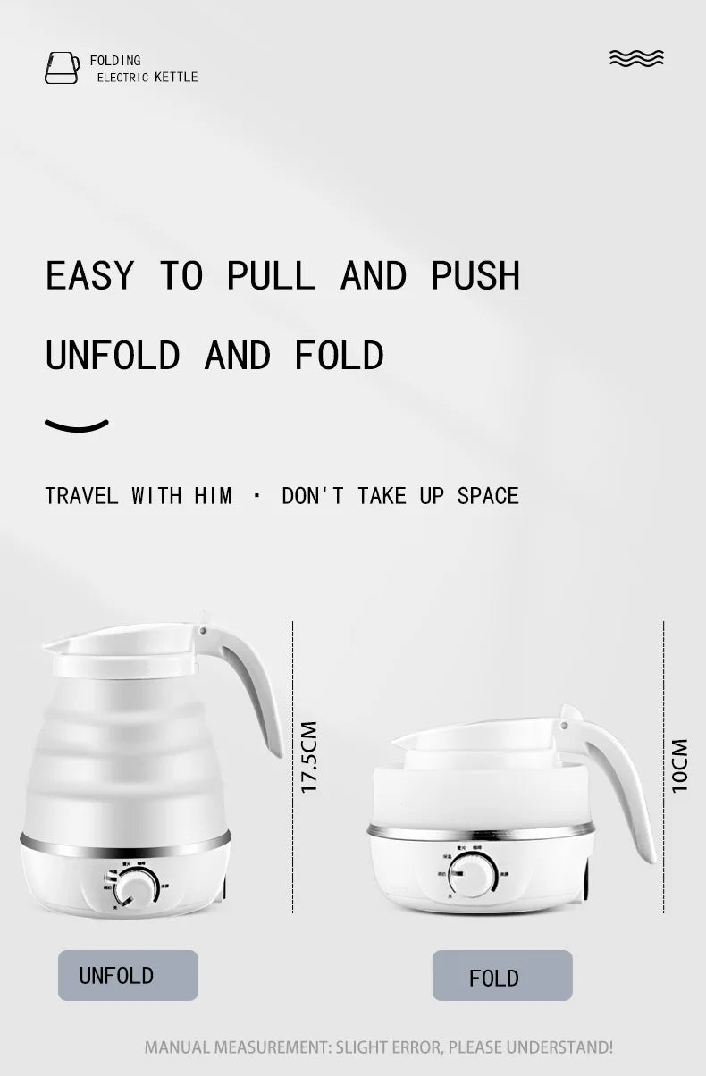 Mini Folding Electric Kettle for Travel & Hotel Use