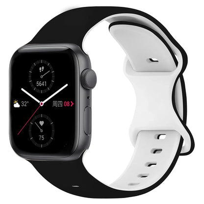 Two-Tone Sports Silicone Strap For Apple Watch