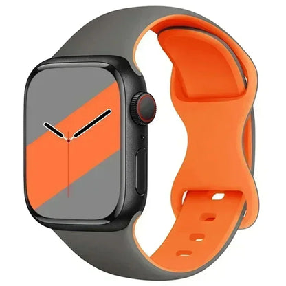 Two-Tone Sports Silicone Strap For Apple Watch