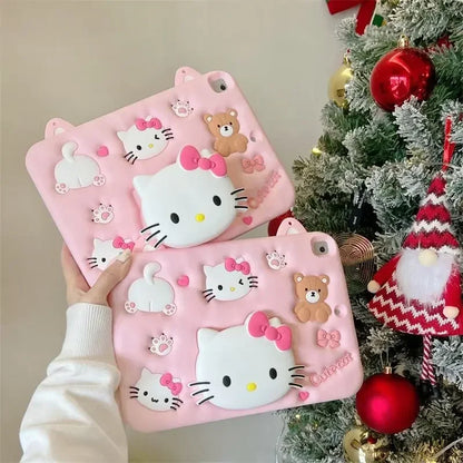 Hello Kitty Table Case for iPad Pro 11 inch 22 21 20 mini Silicone Tablet Cover For iPad 9.7 5th 6th 10.2 9th 8th 7th 10th Funda