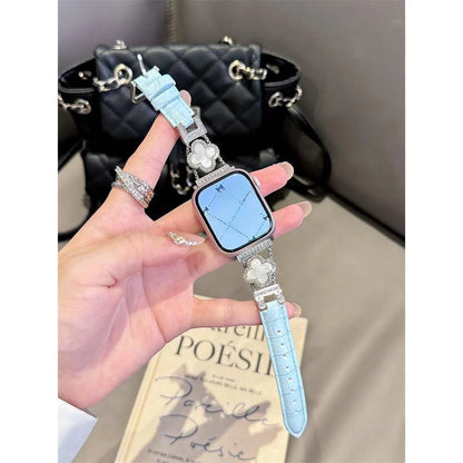 Clover fine diamond versatile pattern compatible with iWatch Apple strap 38mm 40mm 41mm 42mm 44mm 45mm 49mm