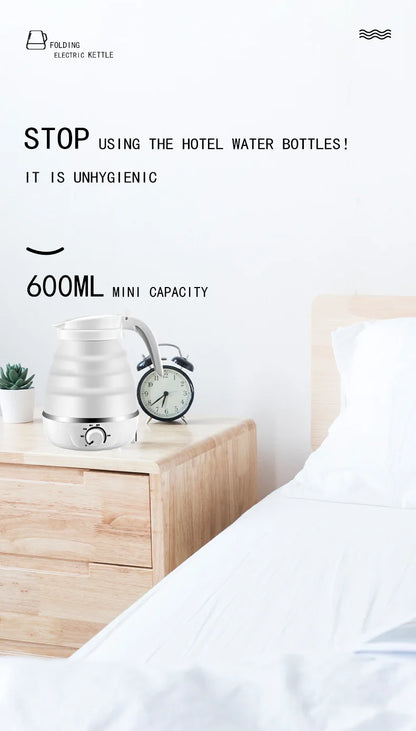 Mini Folding Electric Kettle for Travel & Hotel Use