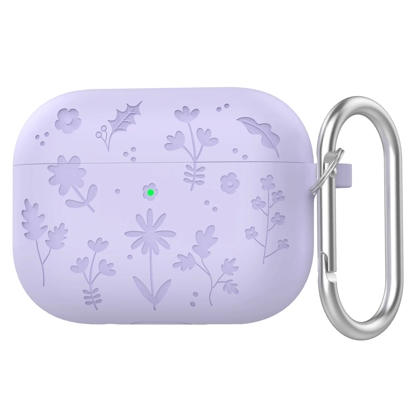 Floral Engraved Silicone Case for AirPods Pro 3 – Shockproof Protective Cover