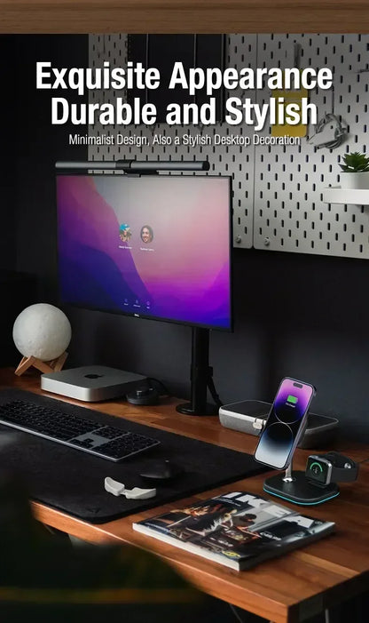 Magnetic 3 in 1 Wireless Charger Stand