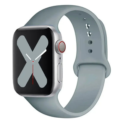 Silicone strap For Apple Watch band 44mm 40mm 45mm 41mm 42mm 38mm correa bracelet iWatch series 9 8 7 6 5 4 3 SE ultra 2 49mm