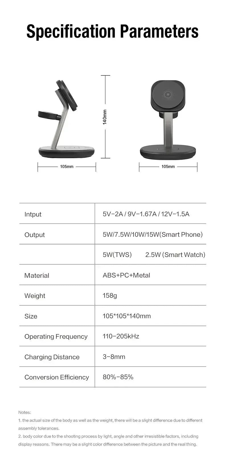 Magnetic 3 in 1 Wireless Charger Stand