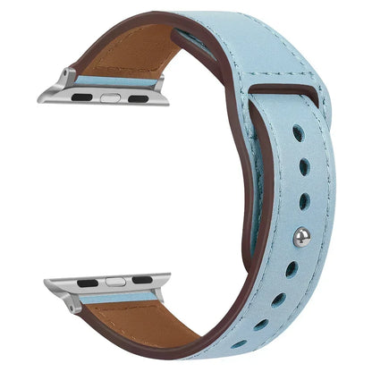Genuine Leather Apple Watch Band – Premium Strap for Series 3–9, Ultra & SE