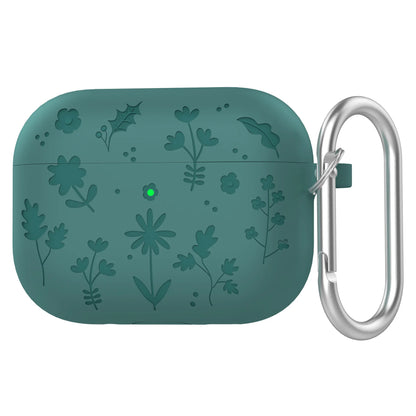 Floral Engraved Silicone Case for AirPods Pro 3 – Shockproof Protective Cover