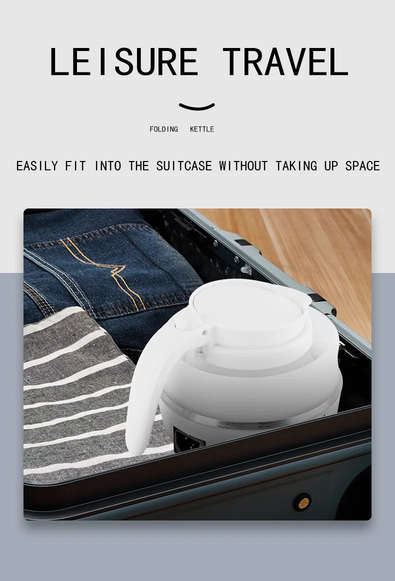 Mini Folding Electric Kettle for Travel & Hotel Use