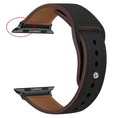 Genuine Leather Apple Watch Band – Premium Strap for Series 3–9, Ultra & SE