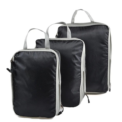 Travel Packing Cubes Set – Lightweight Compressible Luggage Organizers (3pcs)