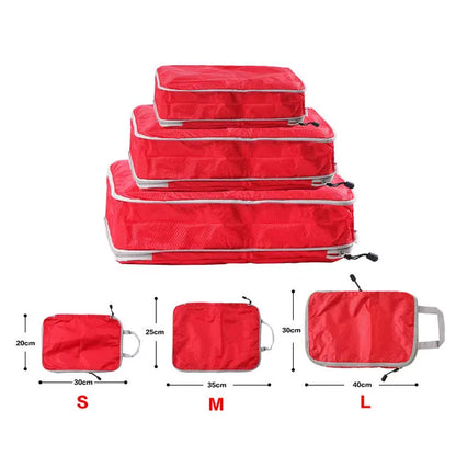 Travel Packing Cubes Set – Lightweight Compressible Luggage Organizers (3pcs)