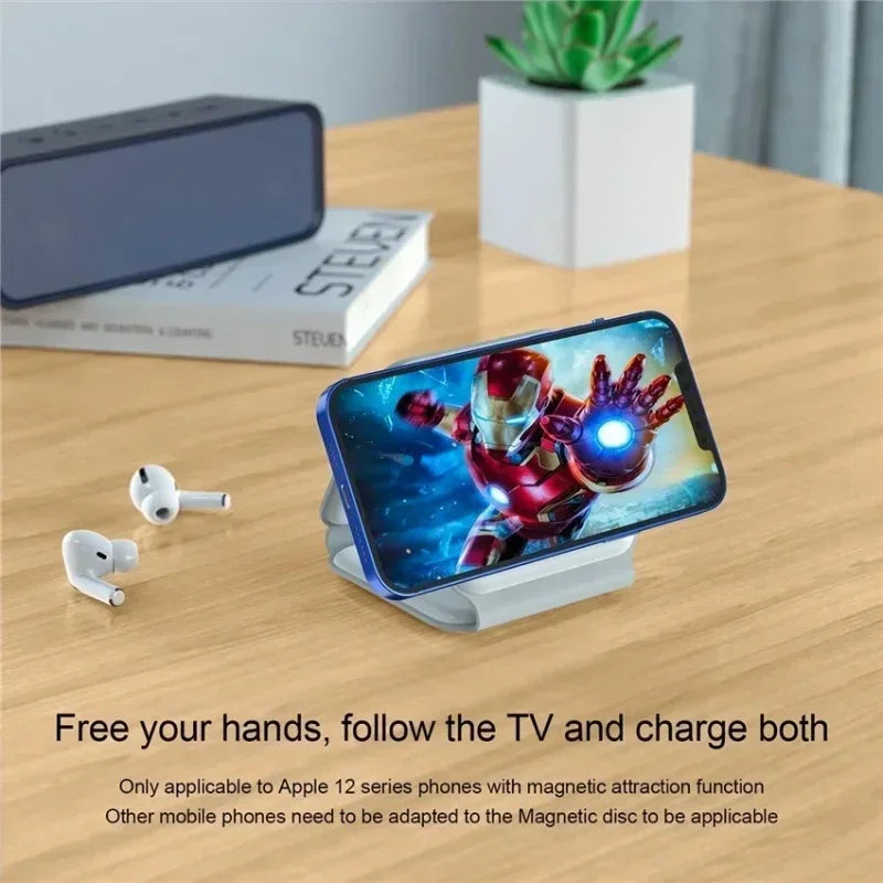 3 in 1 Magnetic Wireless Charger – Fast Charging Stand for iPhone, Apple Watch & AirPods