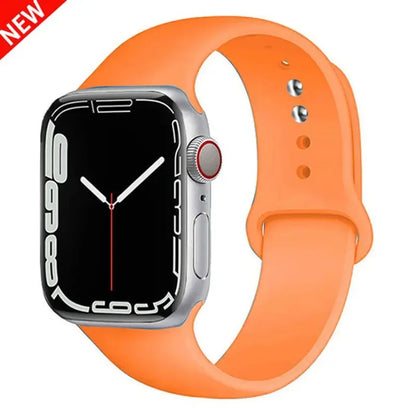 Silicone strap For Apple Watch band 44mm 40mm 45mm 41mm 42mm 38mm correa bracelet iWatch series 9 8 7 6 5 4 3 SE ultra 2 49mm