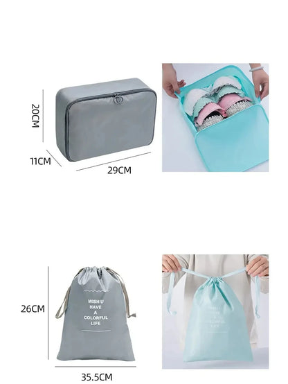 7/8/9/10 Pcs Set Travel Organizer Bags Set – Lightweight Packing Cubes for Suitcase & Luggage