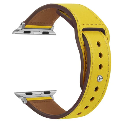 Genuine Leather Apple Watch Band – Premium Strap for Series 3–9, Ultra & SE