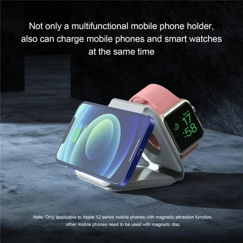 3 in 1 Magnetic Wireless Charger – Fast Charging Stand for iPhone, Apple Watch & AirPods