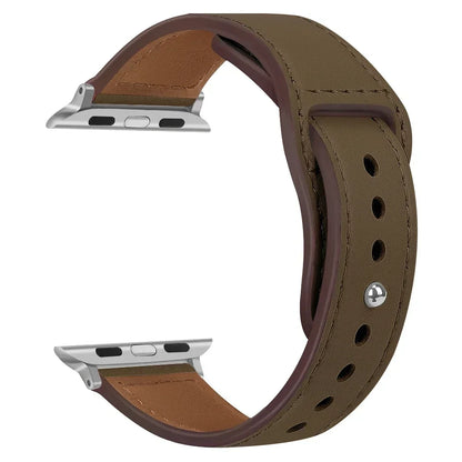 Genuine Leather Apple Watch Band – Premium Strap for Series 3–9, Ultra & SE