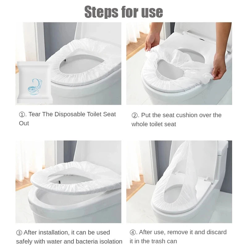 Disposable Toilet Seat Covers – Waterproof Travel Hygiene Protection (Hotel & Public Toilets)