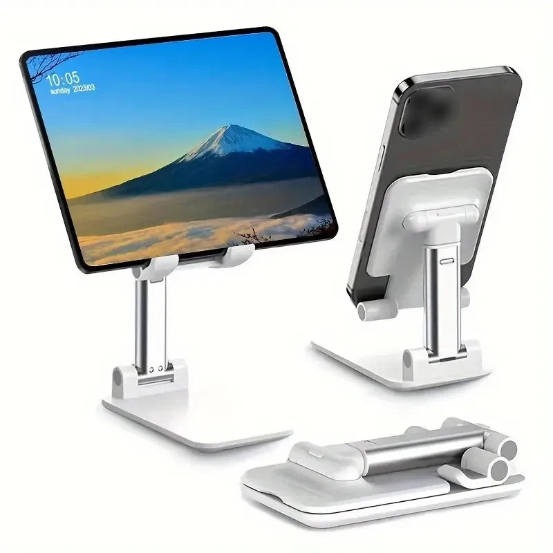 Foldable Desk Phone Stand – Adjustable Desktop Holder for Mobile & Tablet
