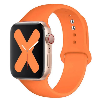 Silicone strap For Apple Watch band 44mm 40mm 45mm 41mm 42mm 38mm correa bracelet iWatch series 9 8 7 6 5 4 3 SE ultra 2 49mm