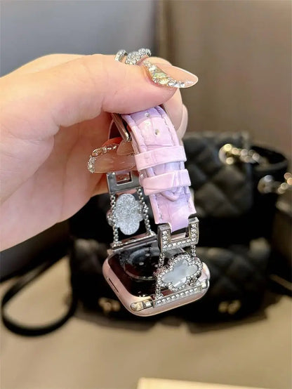 Clover fine diamond versatile pattern compatible with iWatch Apple strap 38mm 40mm 41mm 42mm 44mm 45mm 49mm