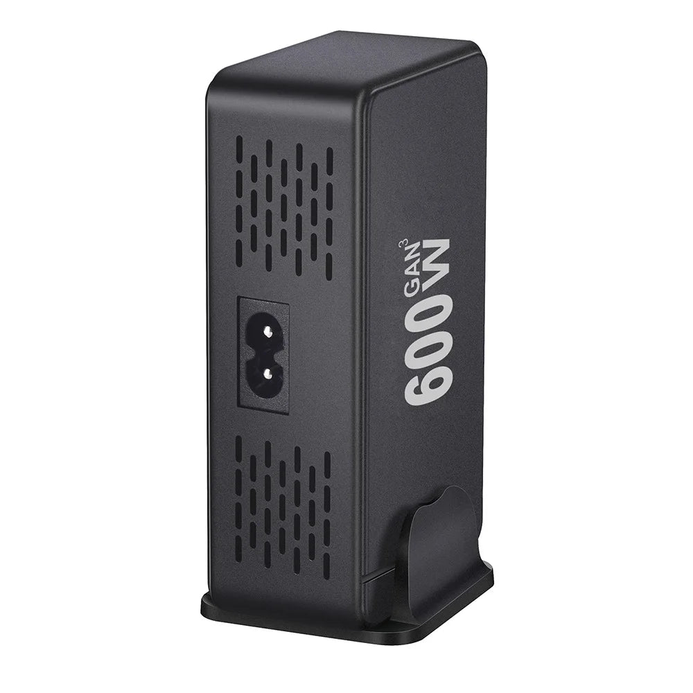 600W GaN Fast Charging Station with US / UK / EU / AU Plug – Multi-Port Power Charger