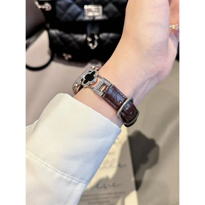 Clover fine diamond versatile pattern compatible with iWatch Apple strap 38mm 40mm 41mm 42mm 44mm 45mm 49mm