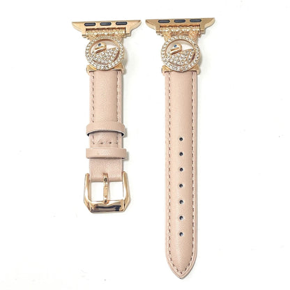 Diamond Leather Strap For Apple Watch