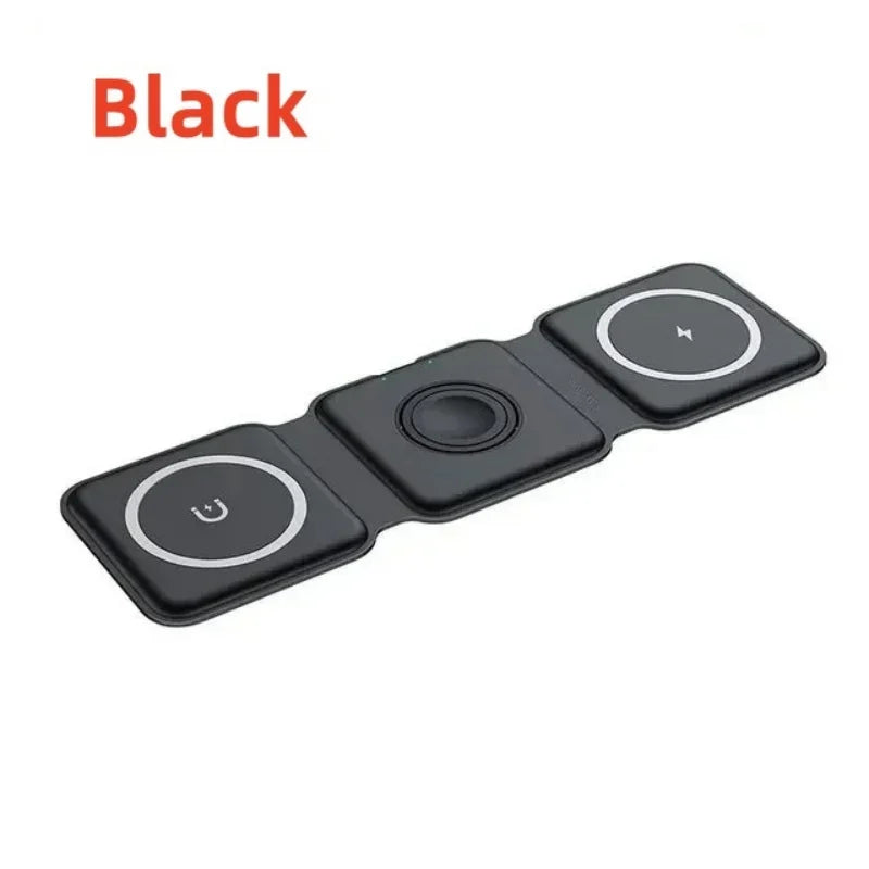 3 in 1 Magnetic Wireless Charger – Fast Charging Stand for iPhone, Apple Watch & AirPods
