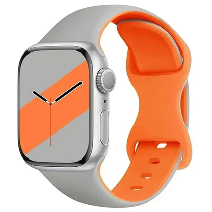 Two-Tone Sports Silicone Strap For Apple Watch