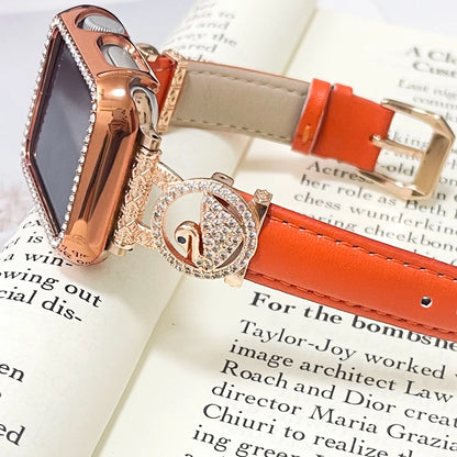 Diamond Leather Strap For Apple Watch