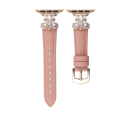 Diamond Leather Band for Apple Watch