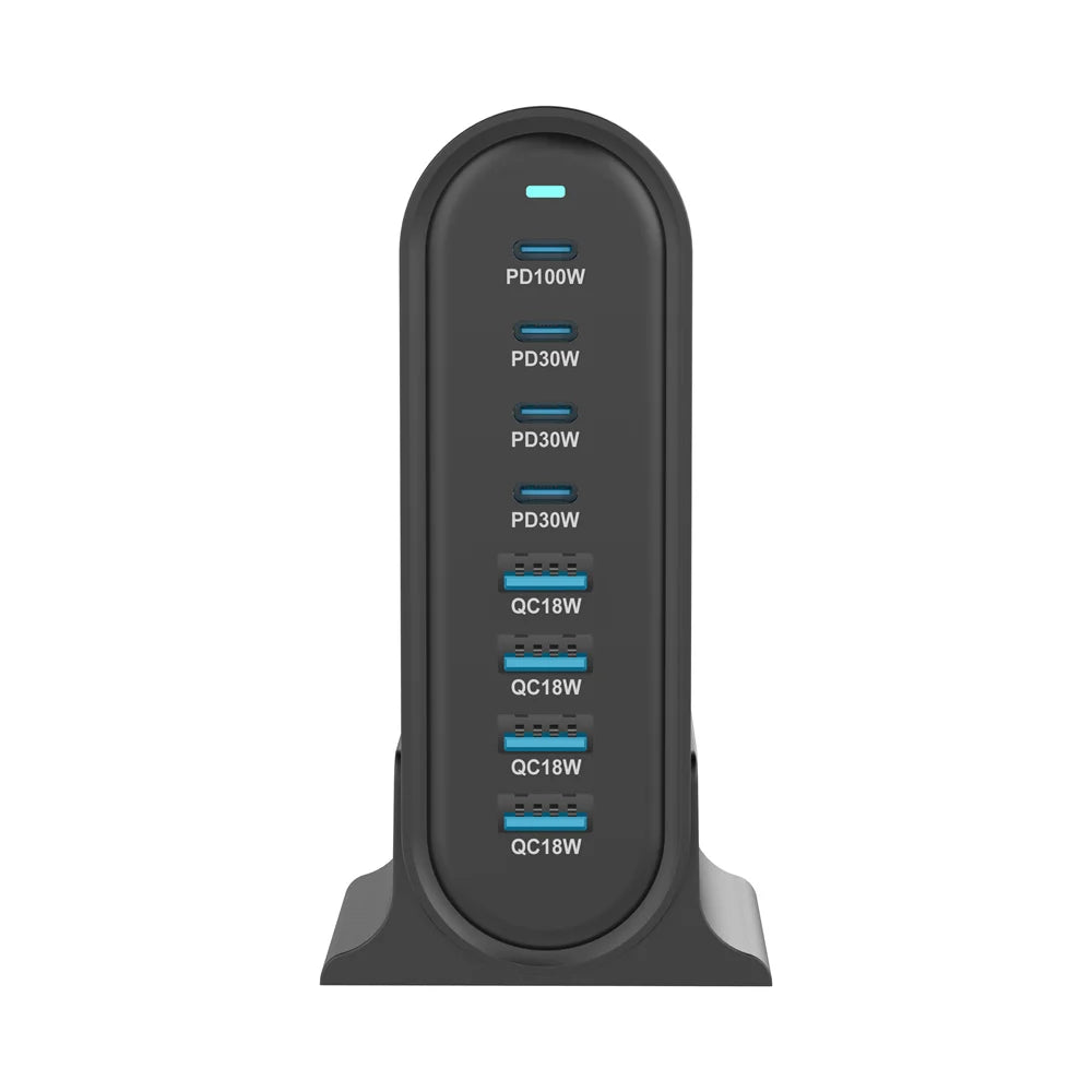 240W  Desktop GaN Charger 8-port USB Type C PD Charger Fast Charge 3.0 USB Type C Fast Charger Mobile USB Charger