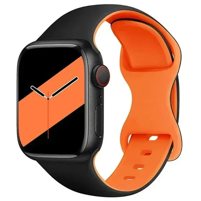 Two-Tone Sports Silicone Strap For Apple Watch