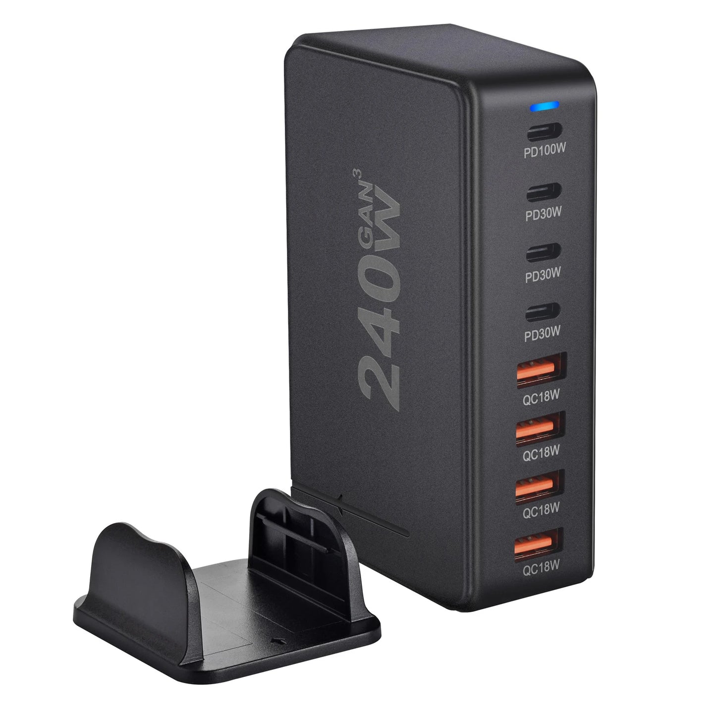 240W GaN Desktop Charger – 8 USB-C Ports with PD Fast Charging | US / EU / UK / AU Plug