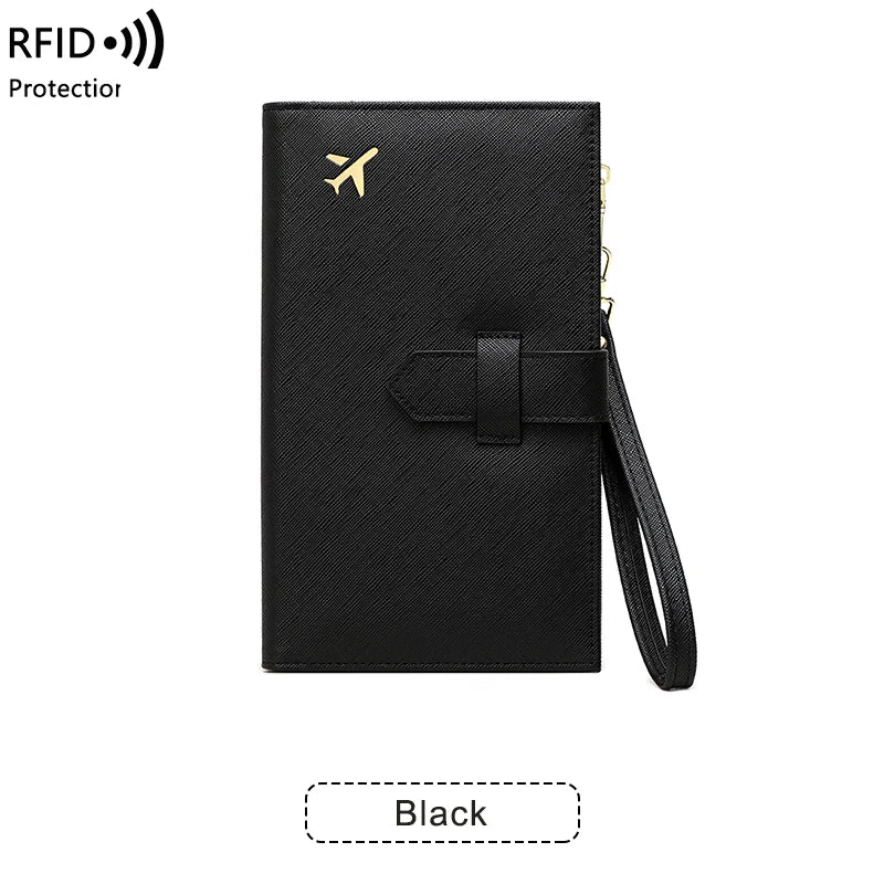 RFID Passport Holder – Stylish Travel Wallet for Cards, Boarding Pass & Documents