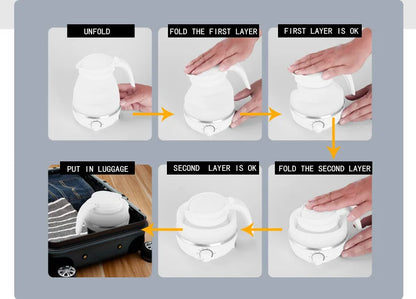 Mini Folding Electric Kettle for Travel & Hotel Use